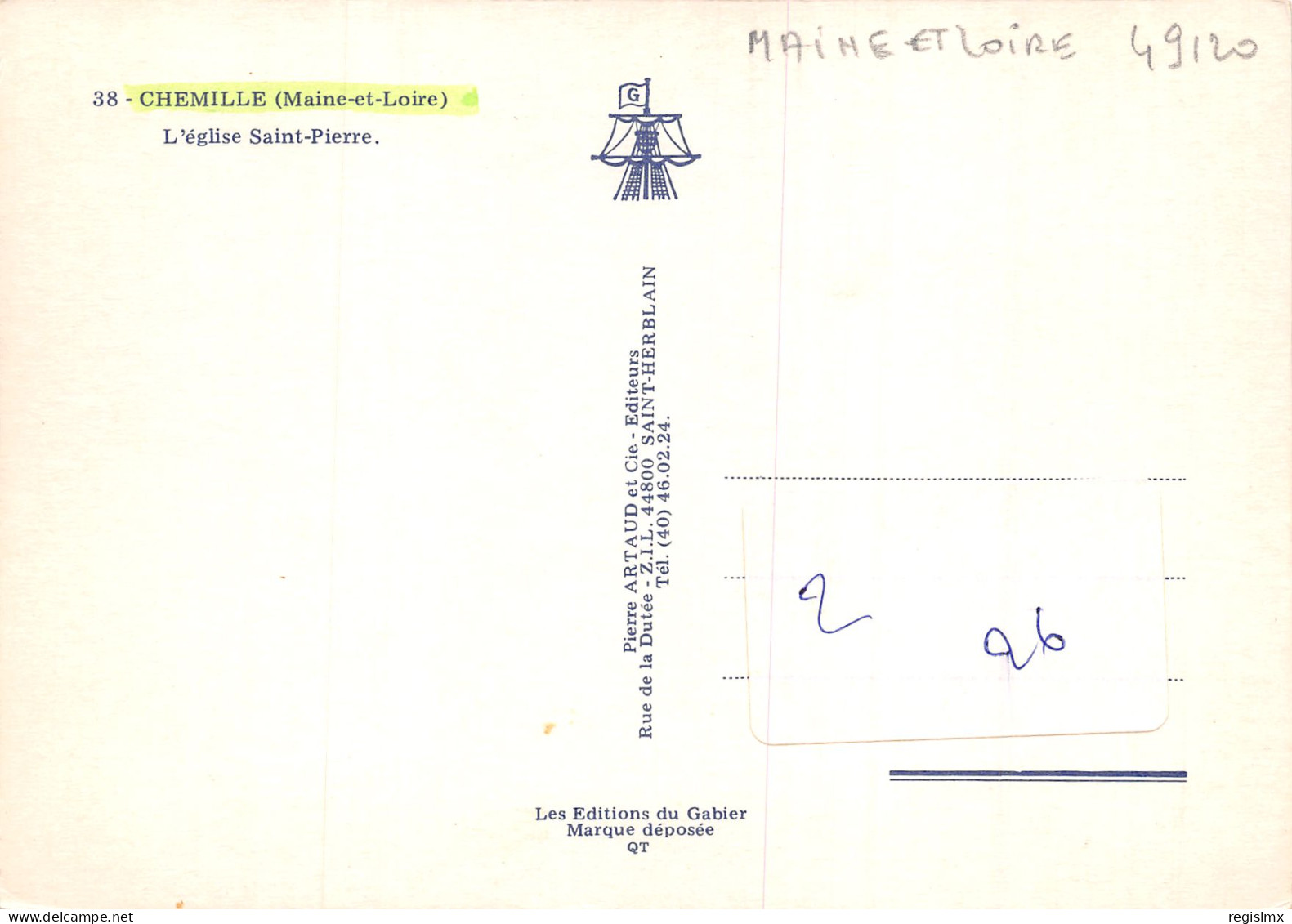 49-CHEMILLE-N°344-B/0215 - Chemille