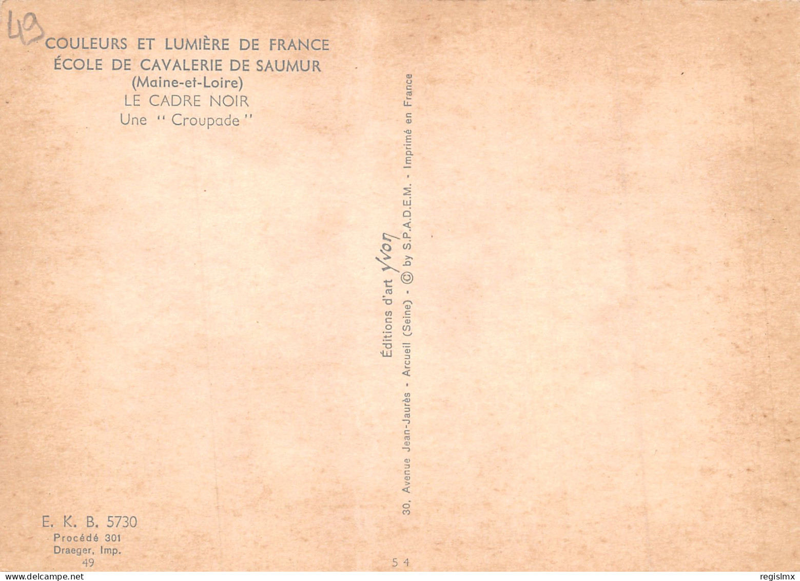 49-SAUMUR-LE CADRE NOIR-N°344-B/0199 - Saumur