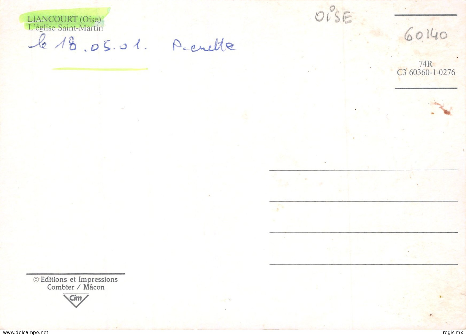 60-LIANCOURT-N°345-C/0237 - Other & Unclassified