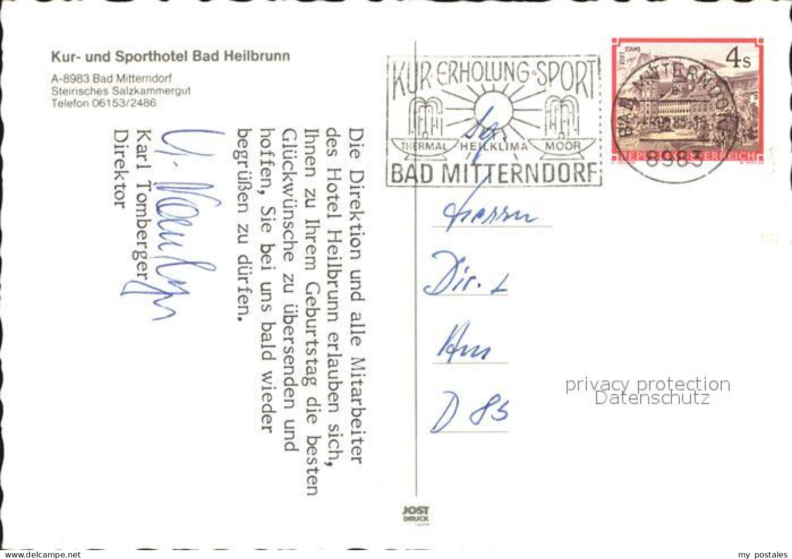 72495492 Bad Mitterndorf Kur- Und Sporthotel  Bad Mitterndorf - Other & Unclassified