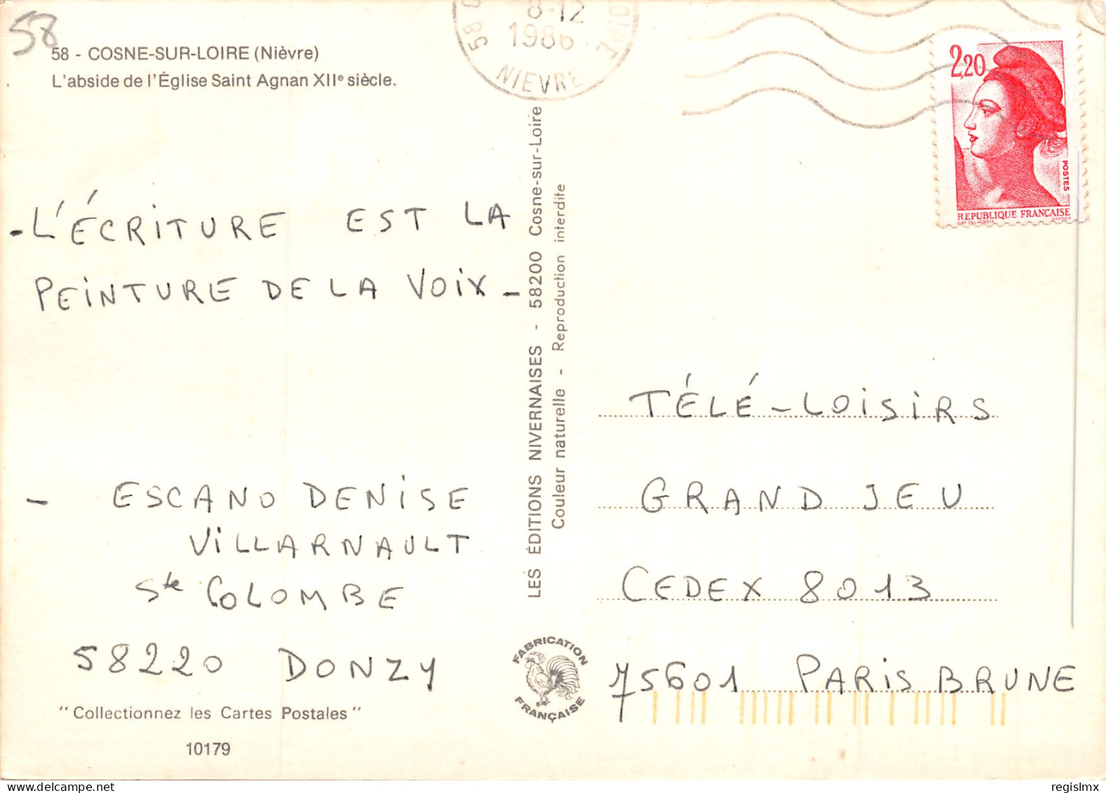 58-COSNE SUR LOIRE-N°345-A/0261 - Cosne Cours Sur Loire