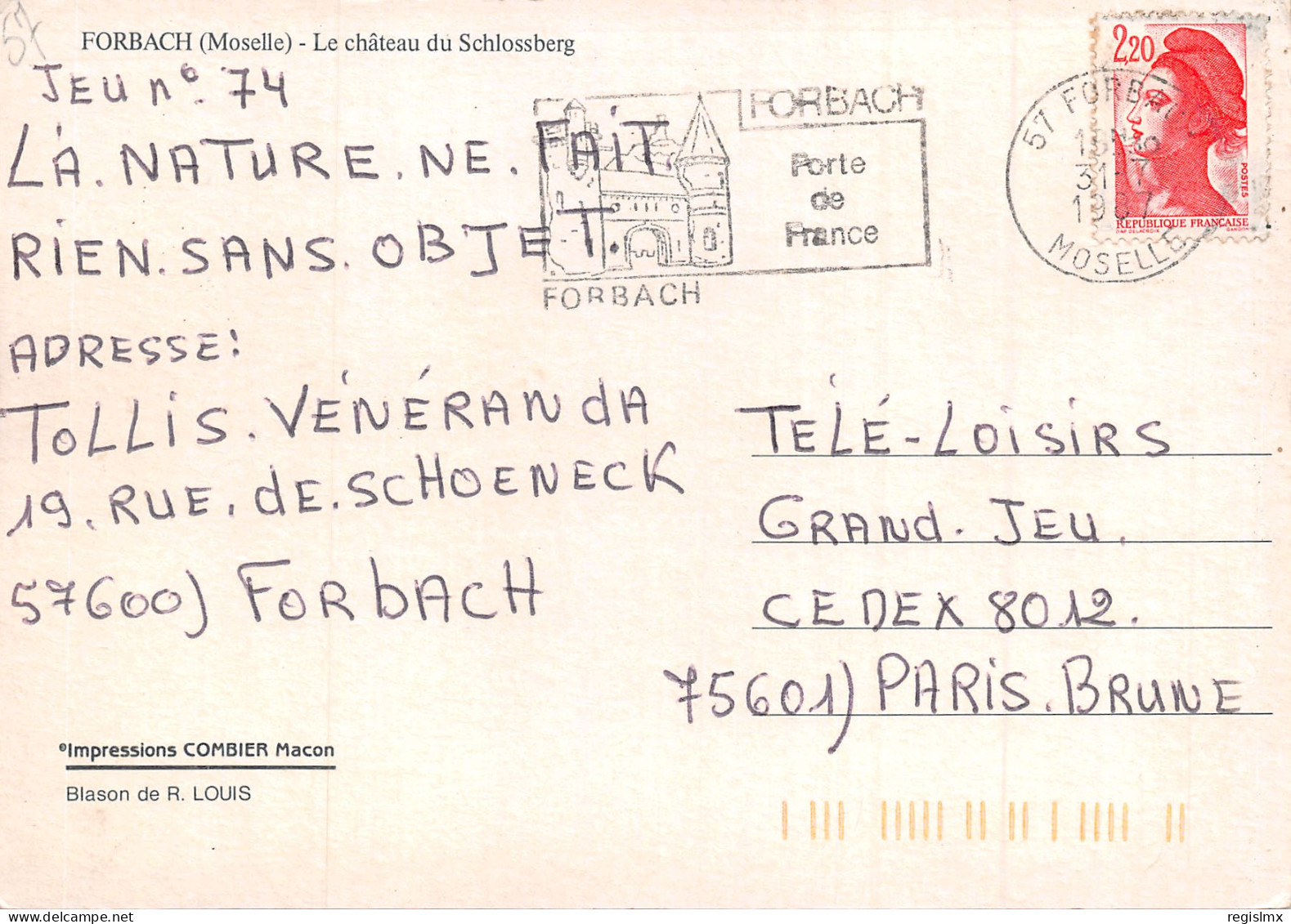 57-FORBACH-N°345-A/0161 - Forbach