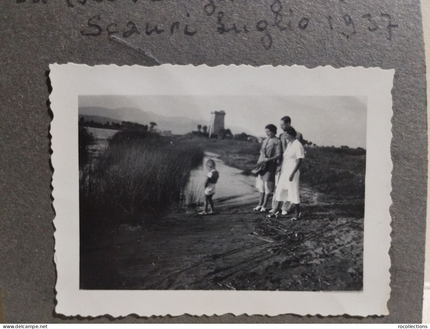 Italia Foto Alla Foce Di Garigliano SCAURI 1937. Little Boy Peeing.  65x48 Mm. - Europe