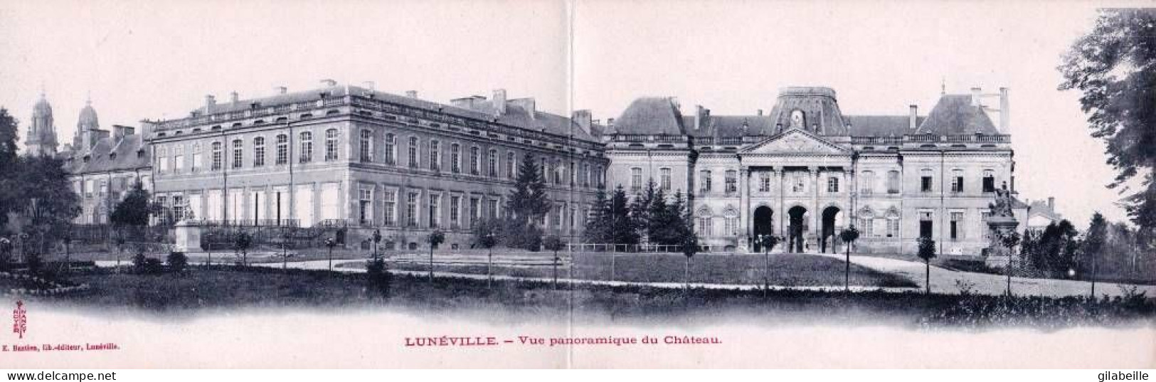 54 - Meurthe Et Moselle -  LUNEVILLE -  Vue Panoramique Du Chateau - Carte Double - Luneville