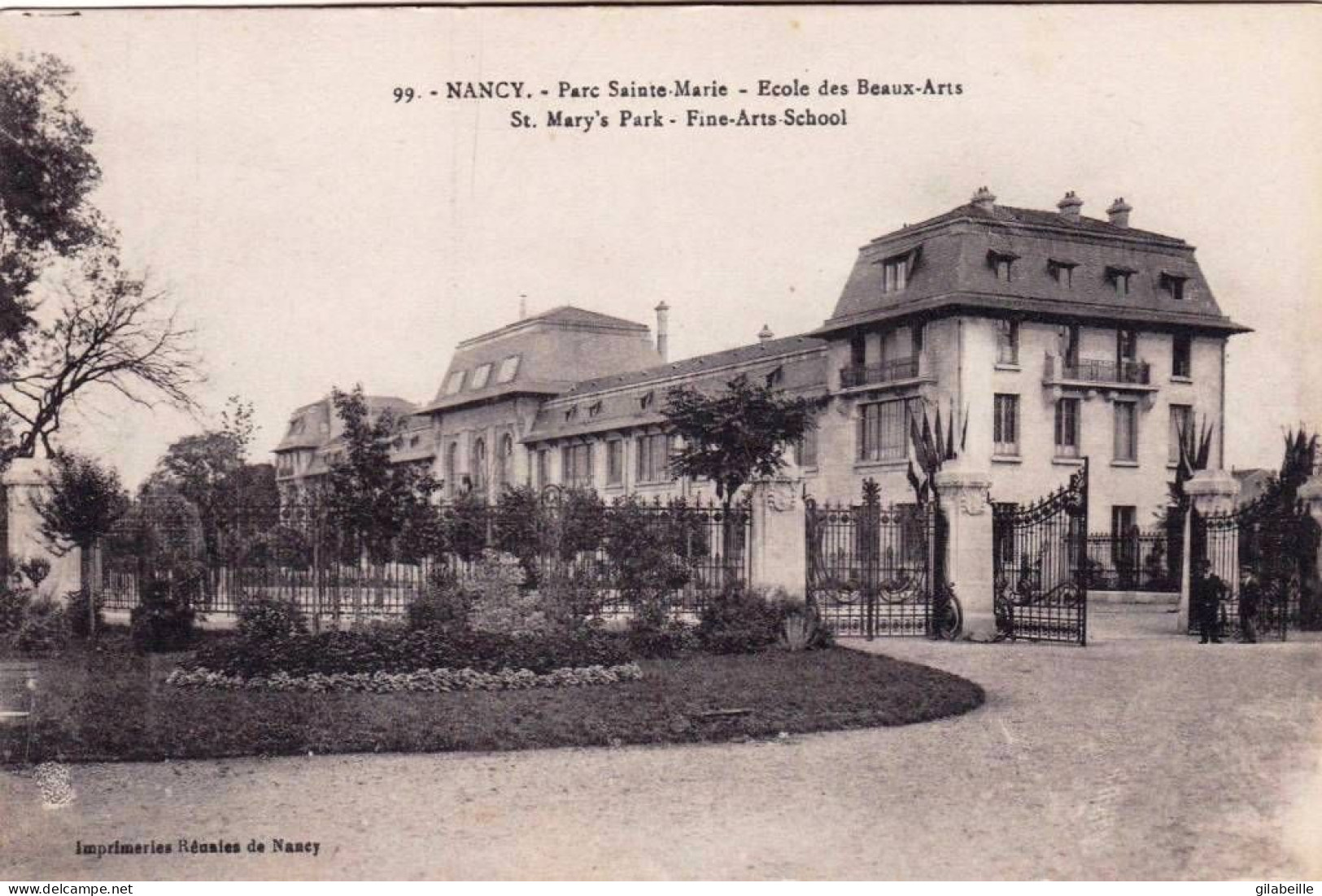 54 - Meurthe Et Moselle -  NANCY -  Parc Sainte Marie - Ecole Des Beaux Arts - Nancy