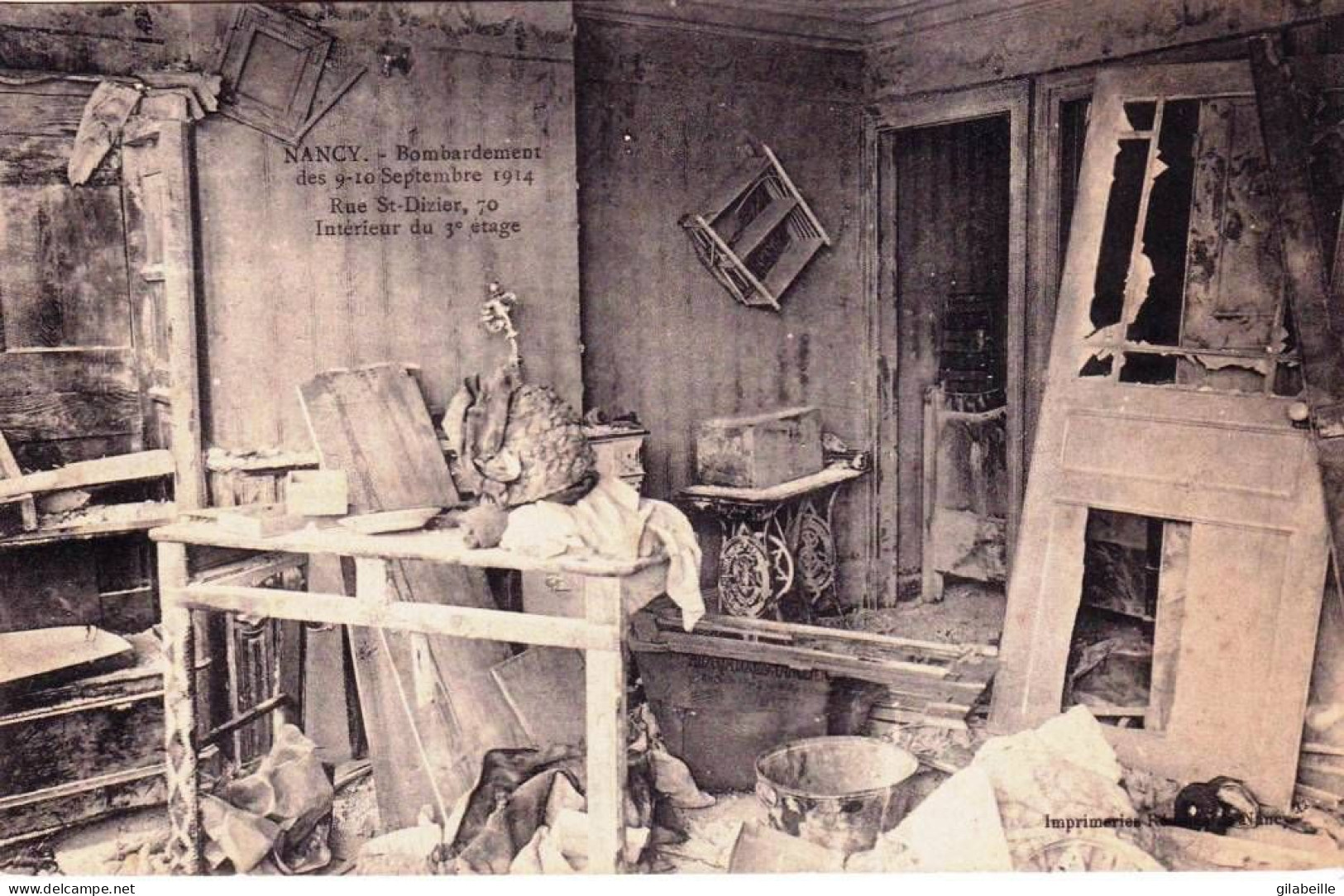 54 - Meurthe Et Moselle -  NANCY - Apres Les Bombardements Du 9 - 10 Septembre 1914 - Rue St Dizier - Nancy