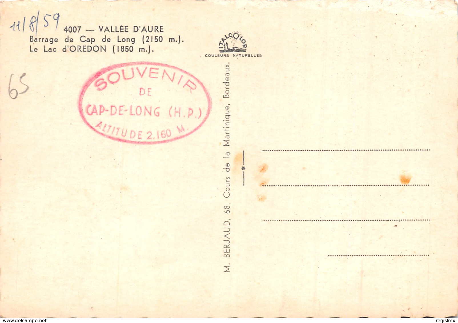 65-BARRAGE DE CAP DE LONG-LAC D OREDON-N°346-A/0273 - Other & Unclassified