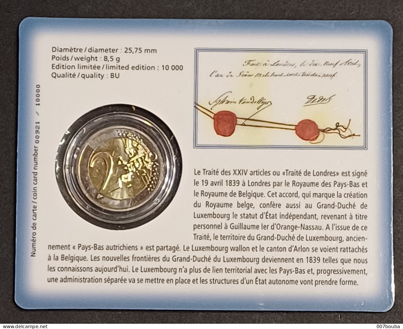 LUXEMBOURG / 2€  2014 / COINCARD _ 175e ANNIVERSAIRE DE L'INDÉPENDANCE DU LUXEMBOURG / NEUVE SOUS BLISTER - Luxemburg