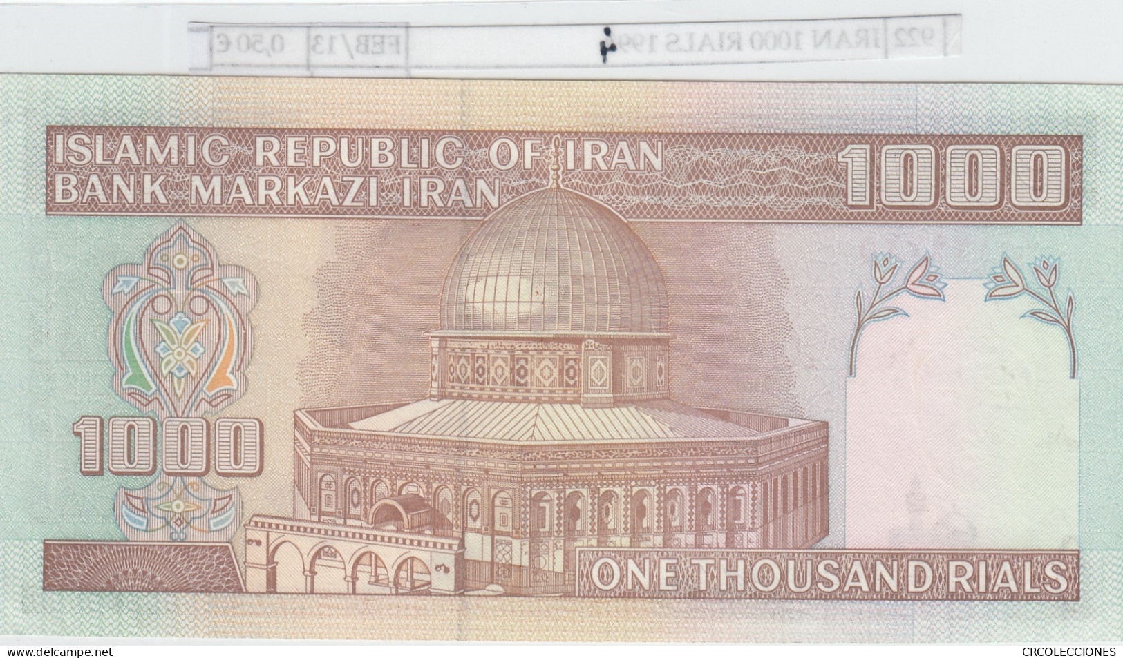 BILLETE IRAN 1000 RIALS 1994 P-143b  - Autres - Asie