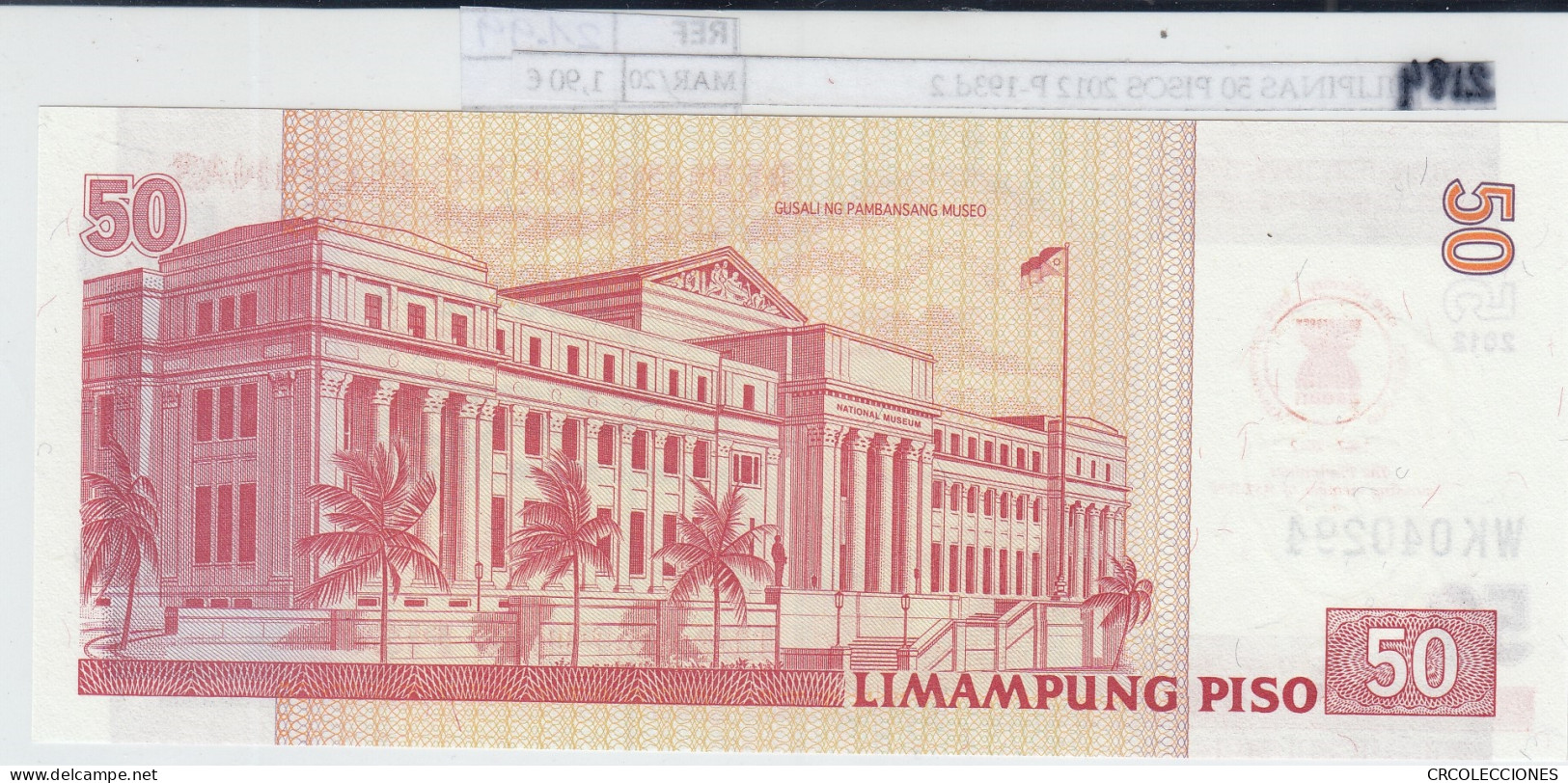 BILLETE FILIPINAS 50 PISOS 2012 P-193d.2 - Autres - Asie