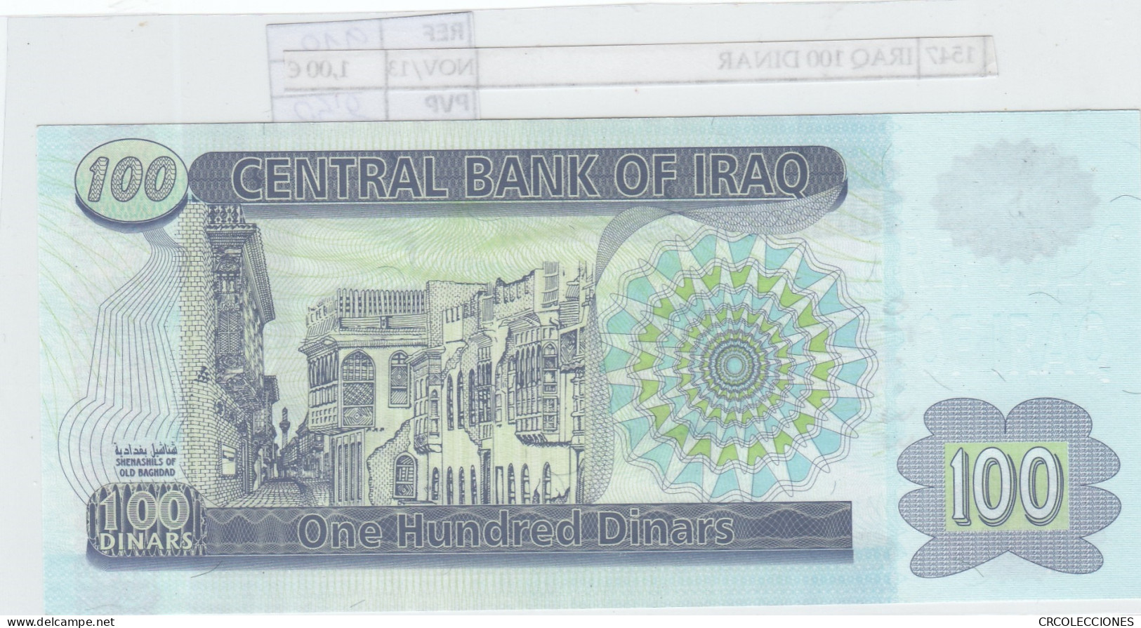 BILLETE IRAQ 100 DINAR 2002 P-87 - Autres - Asie