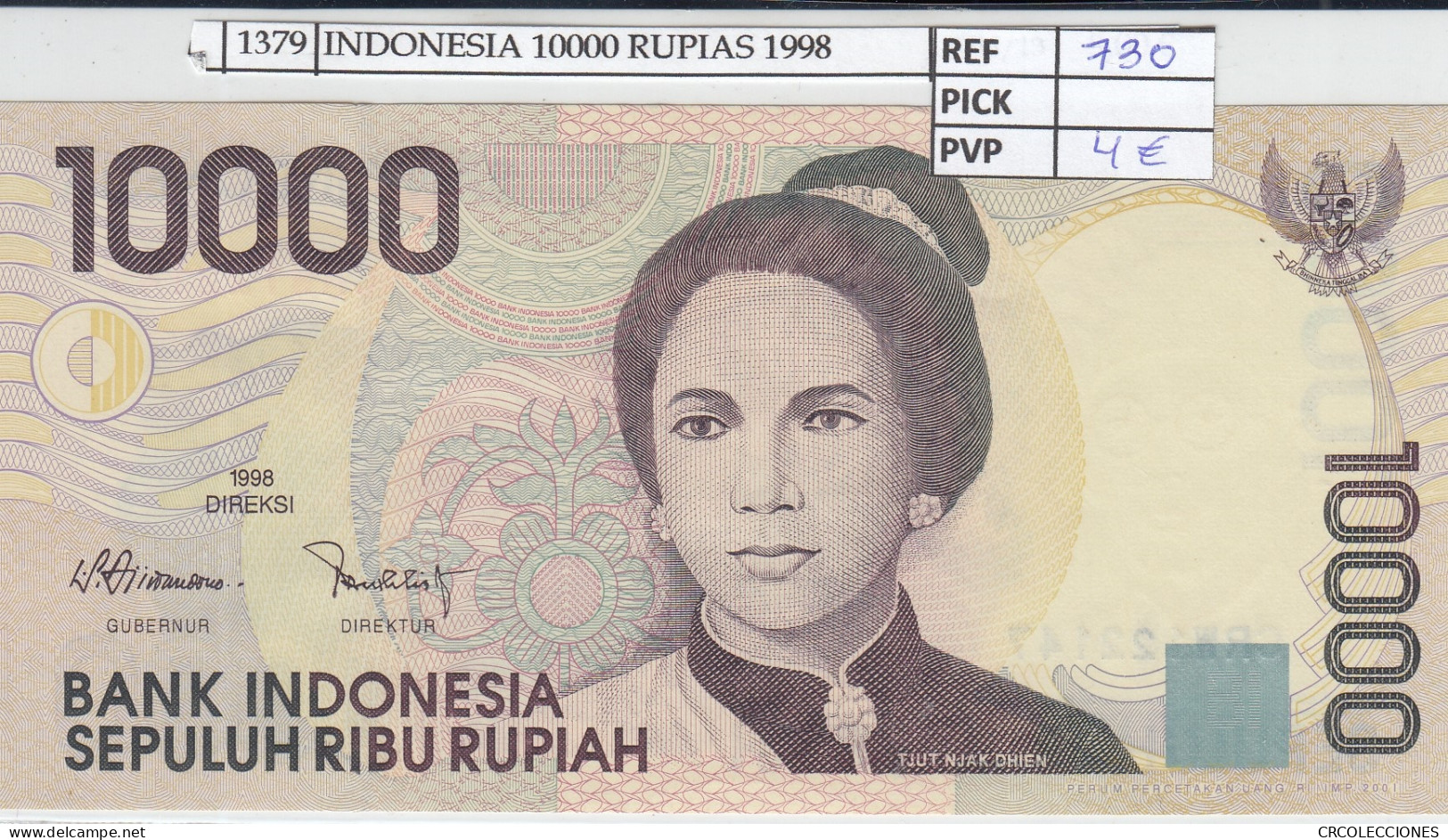 BILLETE INDONESIA 10000 RUPIAS 2001 (98) P-137d - Autres - Asie