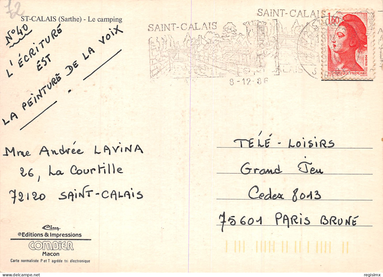 72-SAINT CALAIS-N°346-D/0197 - Saint Calais