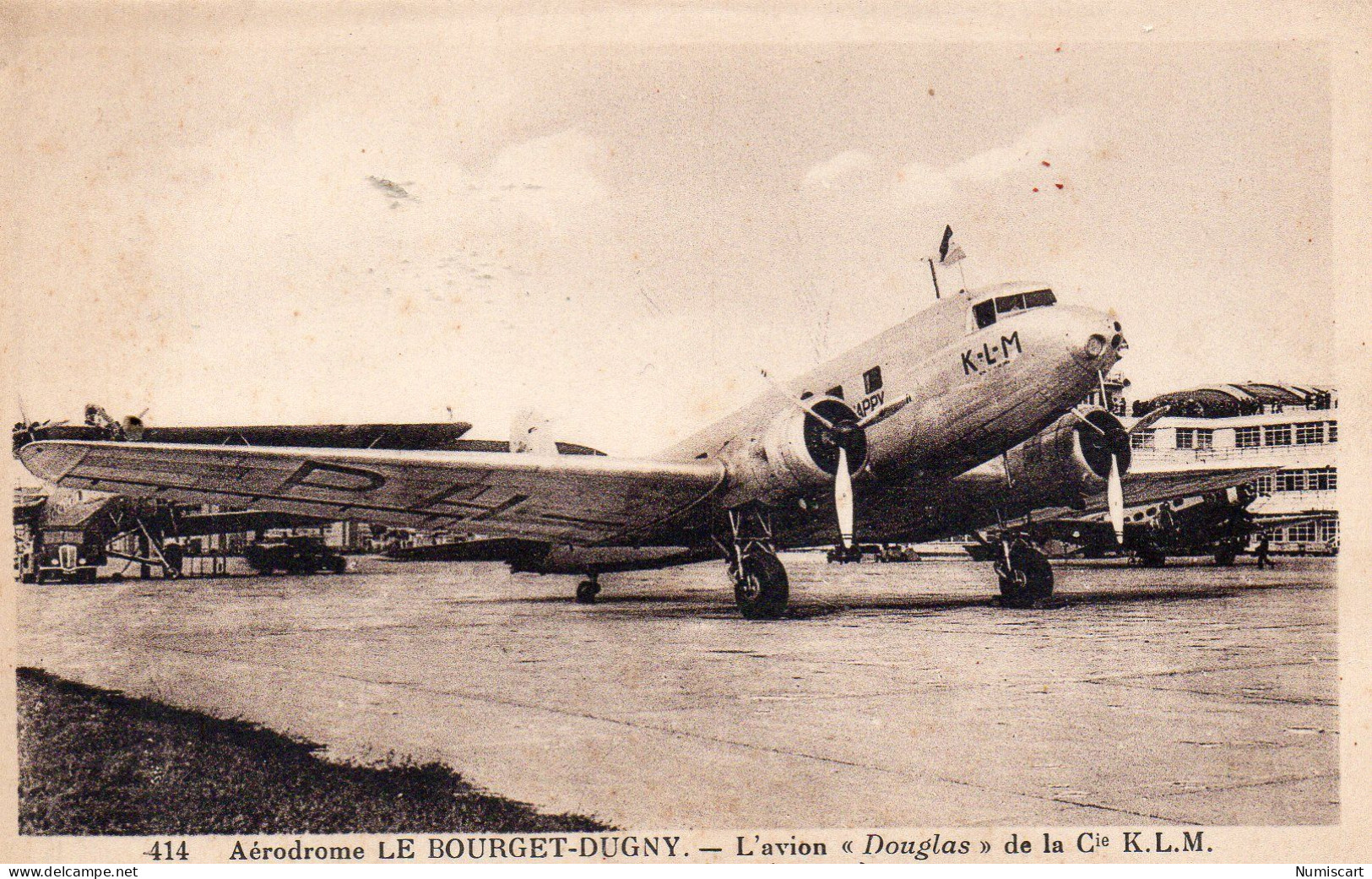 Aviation Avion "Douglas" Compagnie K.L.M Aérodrome Le Bourget-Dugny Liaison Paris-Rotterdam-Amsterdam - 1919-1938: Entre Guerres