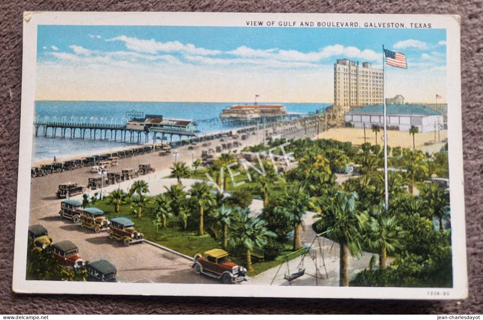 Carte Postale GALVESTON : View Of Gulf And Boulevard Poste - Andere & Zonder Classificatie