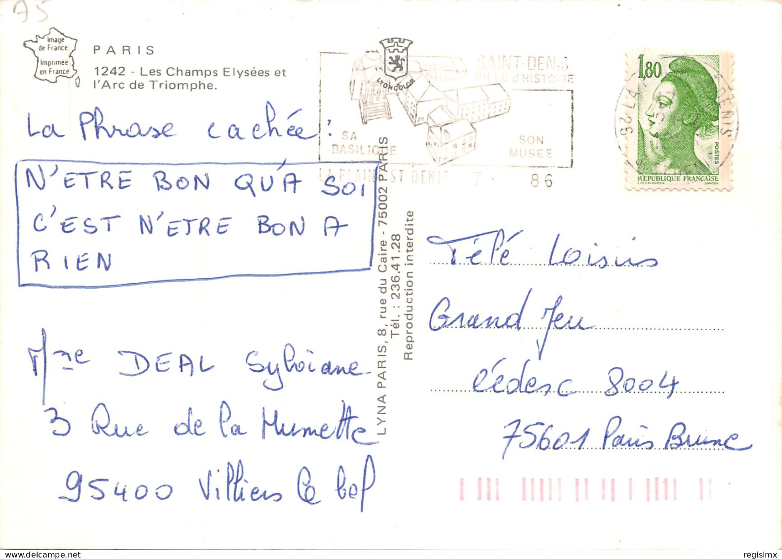 75-PARIS-L ARC DE TRIOMPHE-N°347-C/0285 - Autres & Non Classés