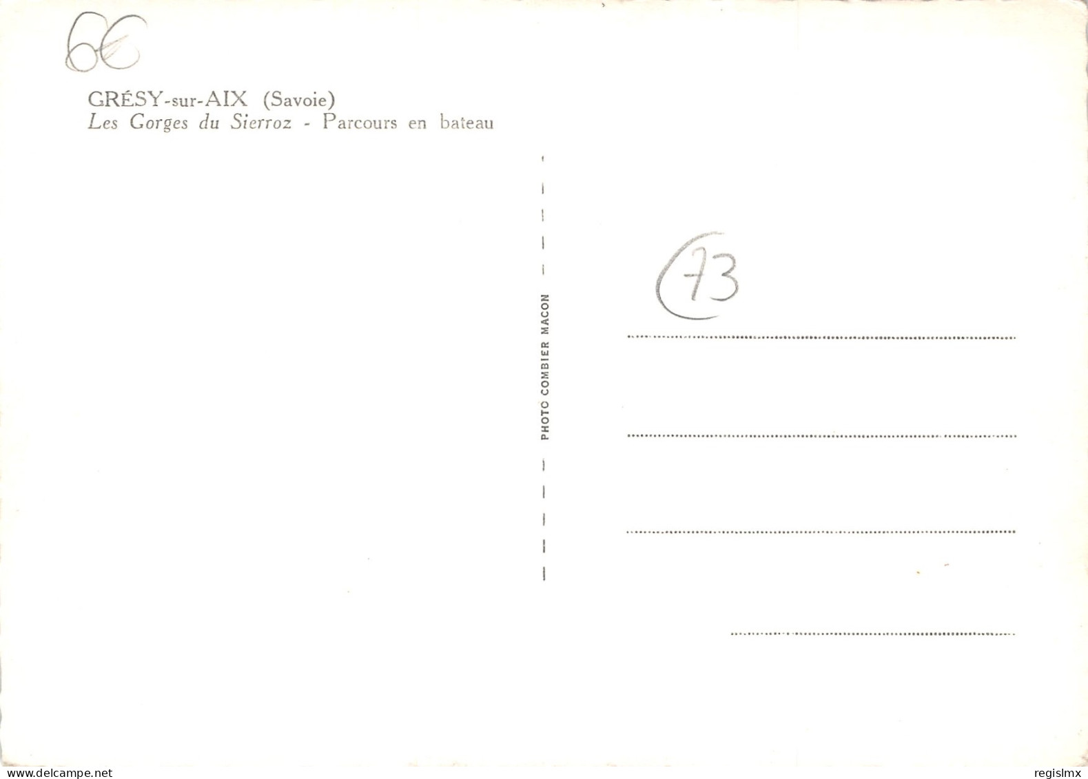 73-GRESY SUR AIX-LES GORGES DU SIERROZ-N°347-B/0139 - Gresy Sur Aix
