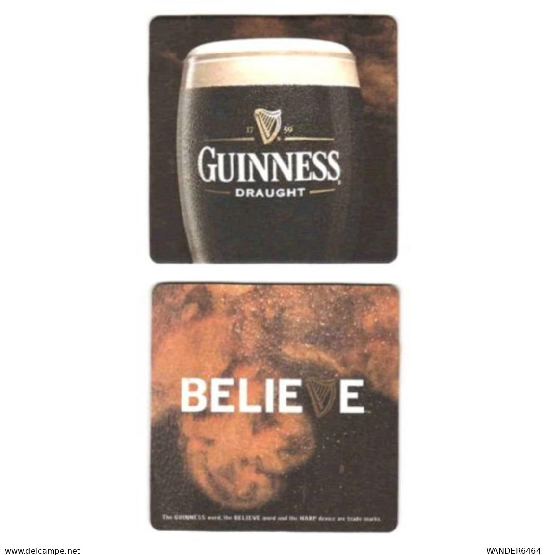 GUINNESS BREWERY  BEER  MATS - COASTERS #0018 - Sotto-boccale
