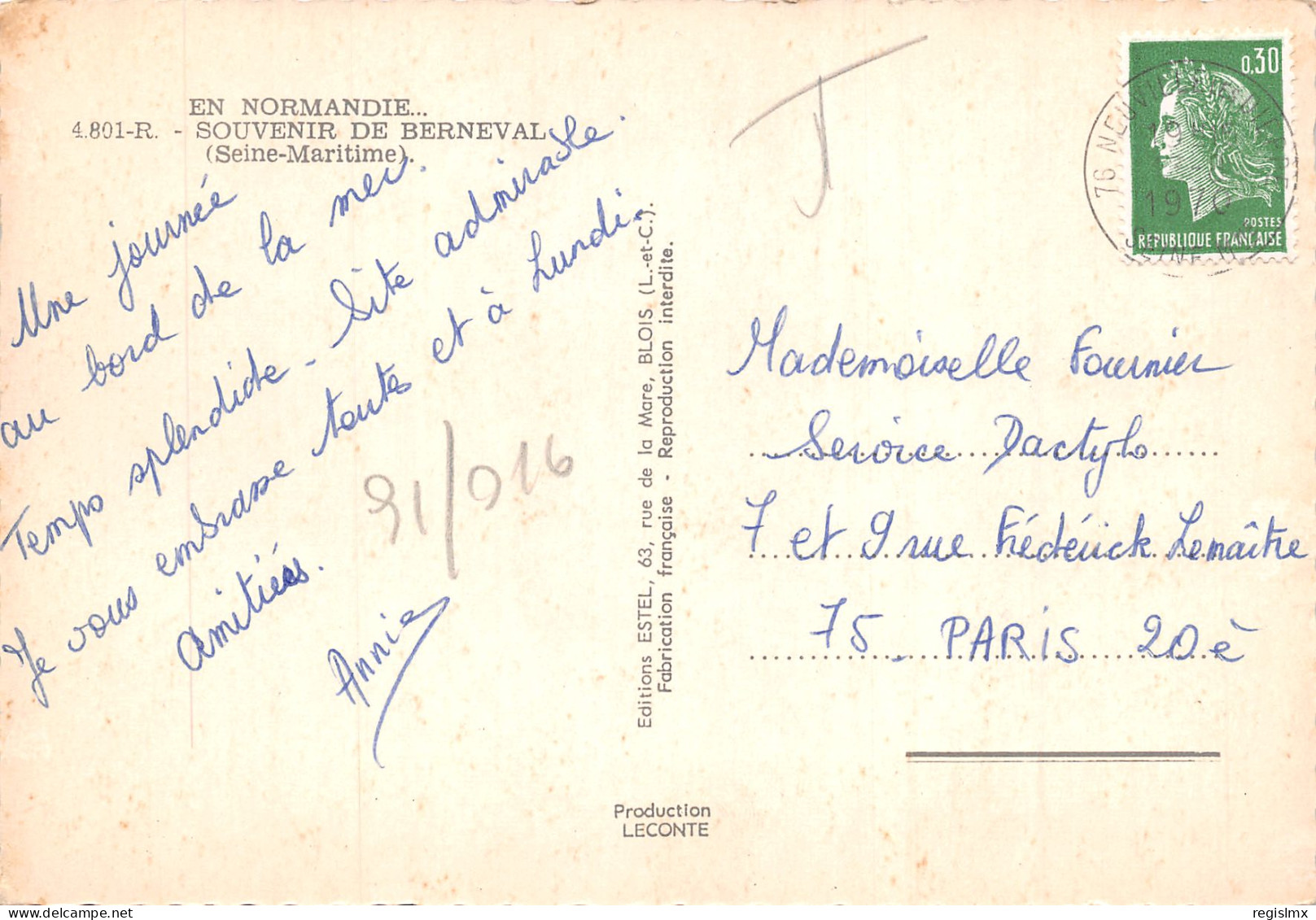 76-BERNEVAL SUR MER-N°348-A/0127 - Berneval