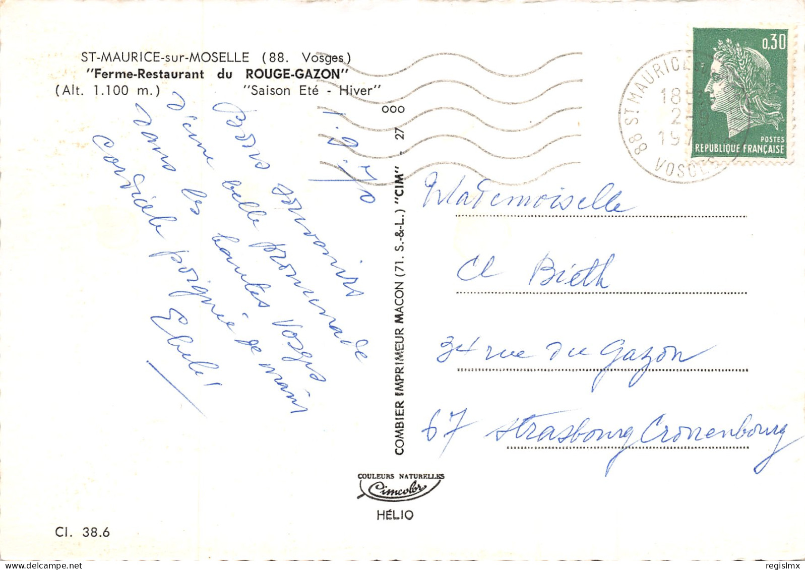 88-SAINT MAURICE SUR MOSELLE-N°349-A/0067 - Other & Unclassified