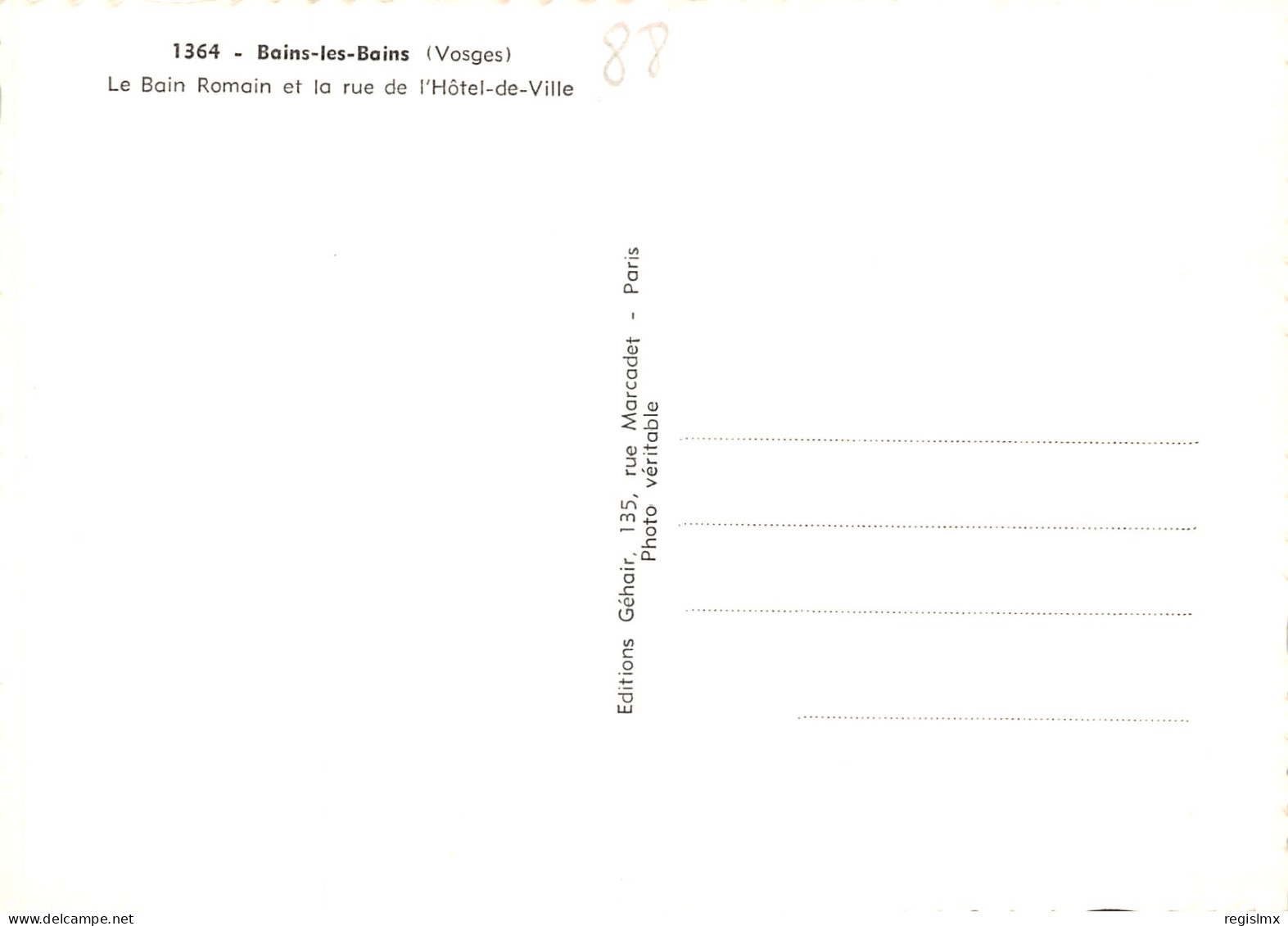 88-BAINS LES BAINS-N°348-D/0367 - Bains Les Bains