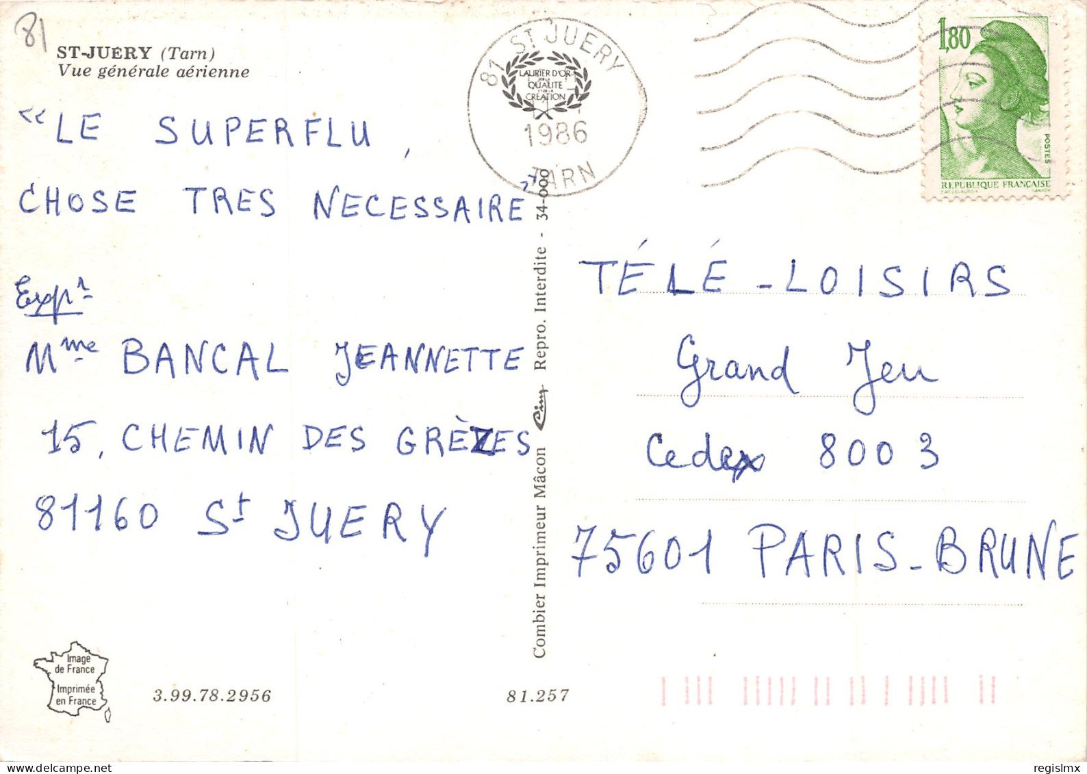 81-SAINT JUERY-N°348-B/0379 - Other & Unclassified