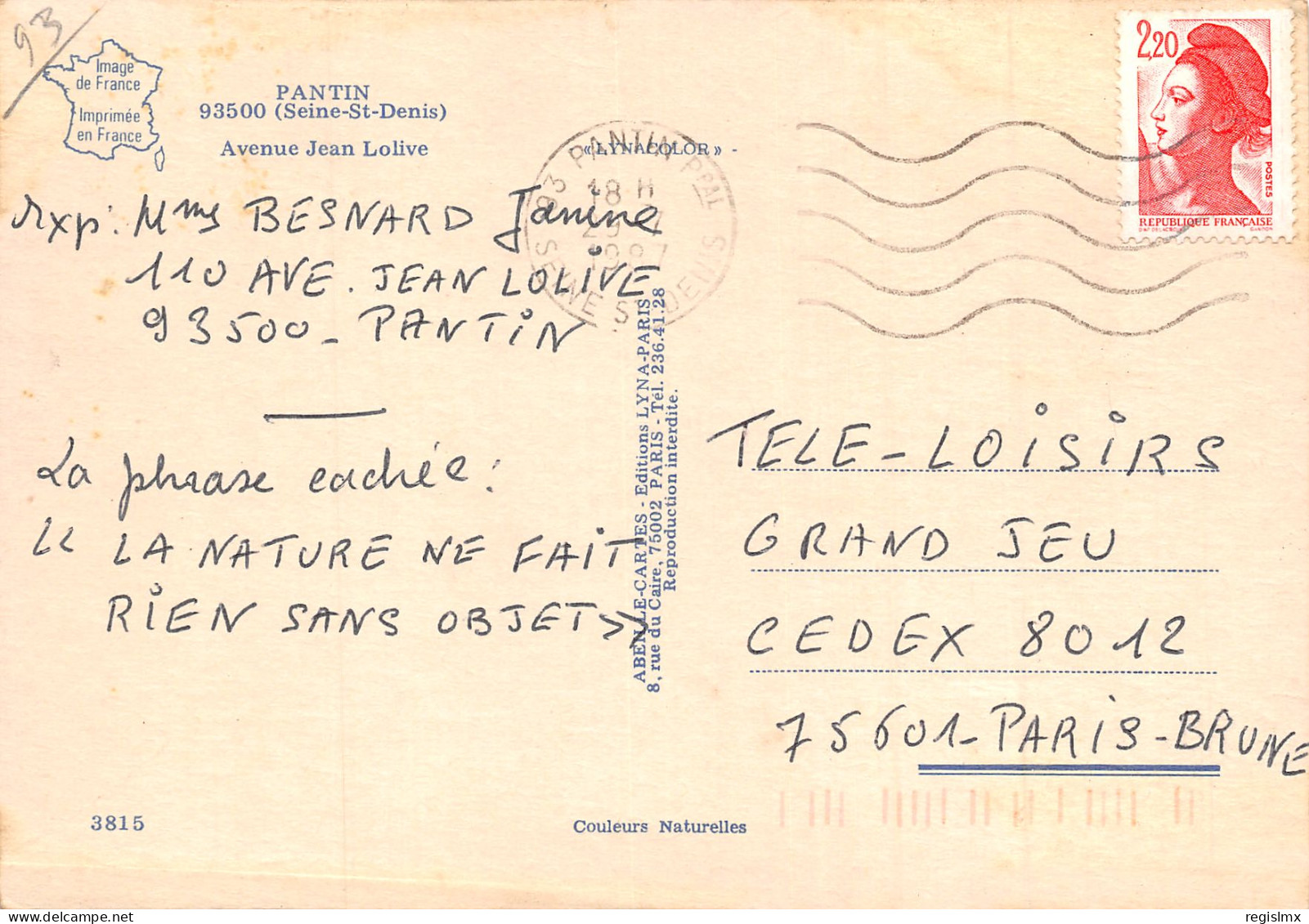 93-PANTIN-N°349-B/0351 - Pantin