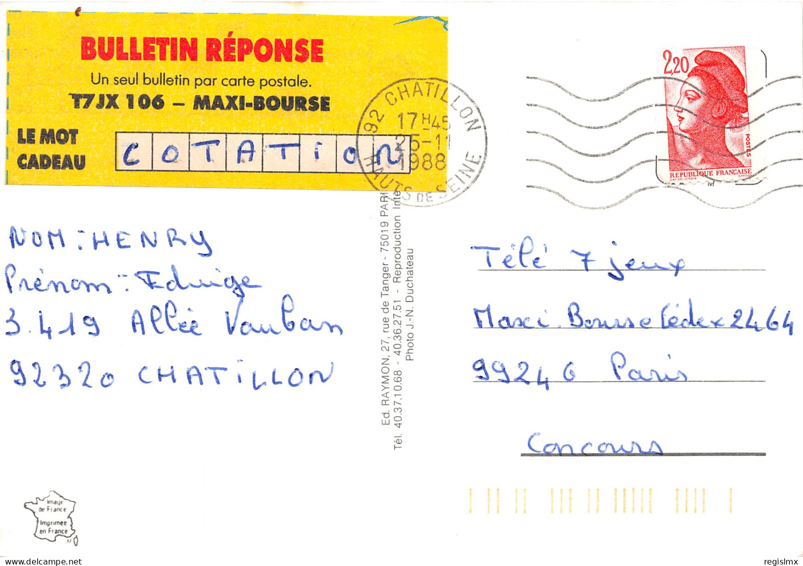 92-CHATILLON-N°349-B/0275 - Châtillon