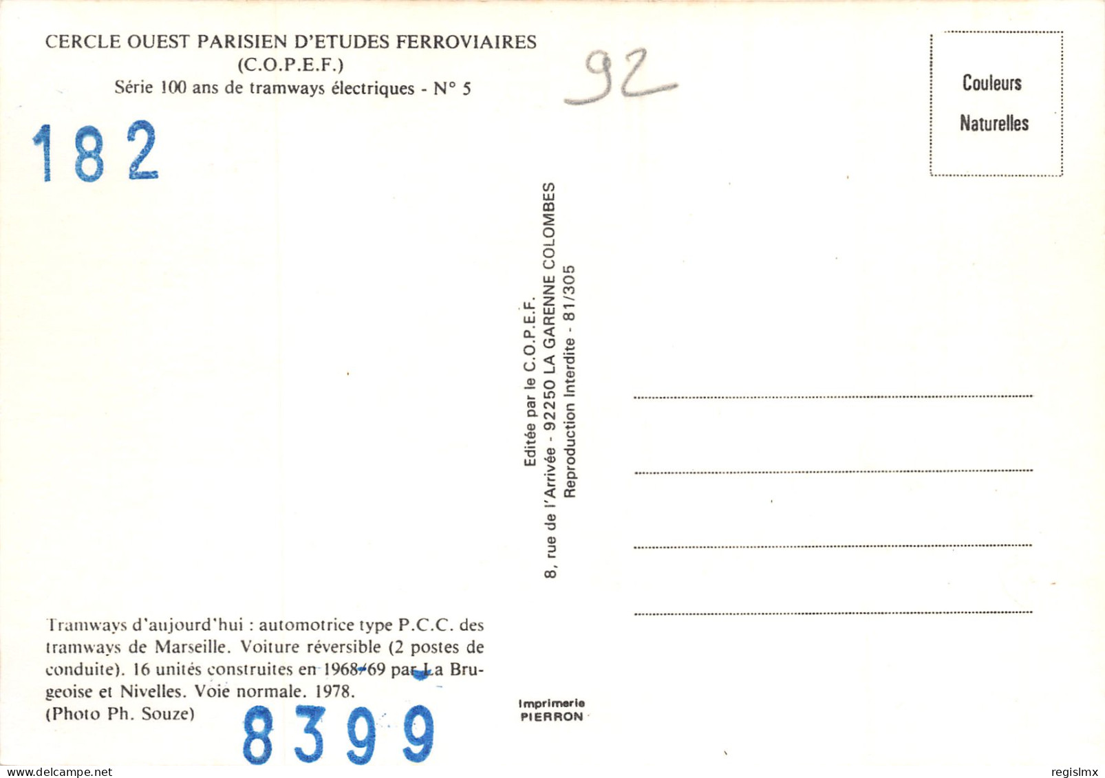 92-CERCLE OUEST PARISIEN D ETUDES FERROVIAIRES-N°349-B/0099 - Otros & Sin Clasificación