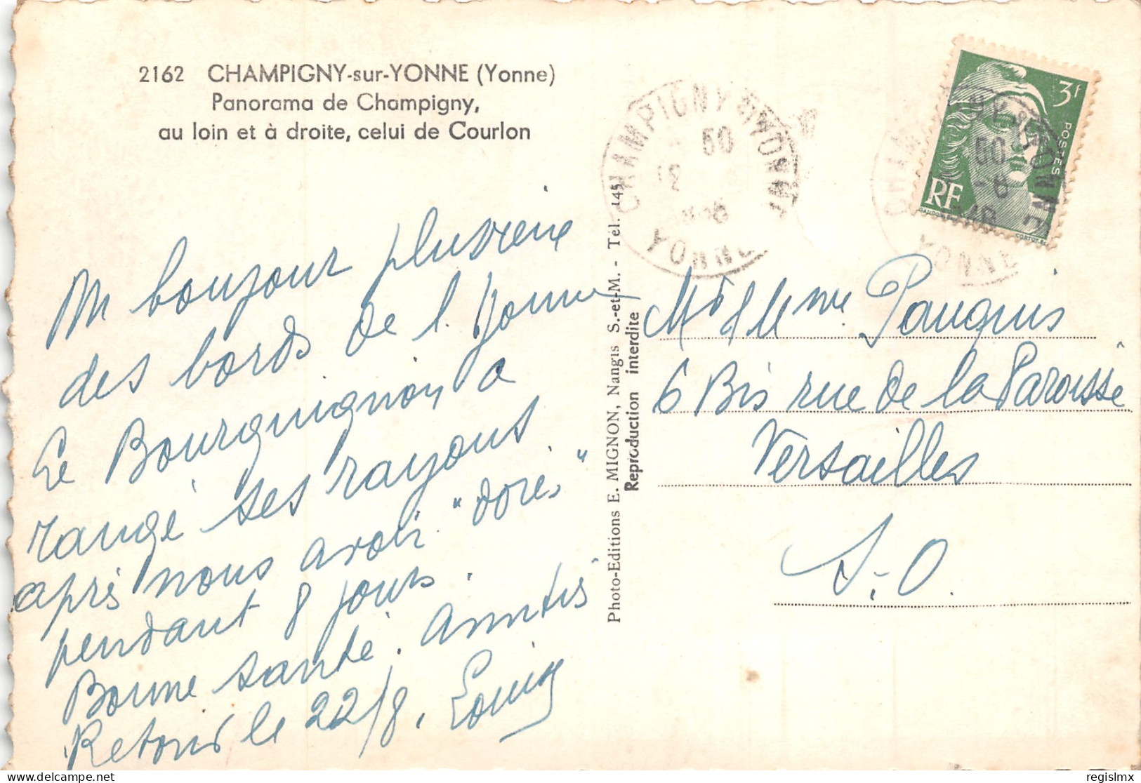 89-CHAMPIGNY SUR YONNE-N°349-A/0277 - Other & Unclassified