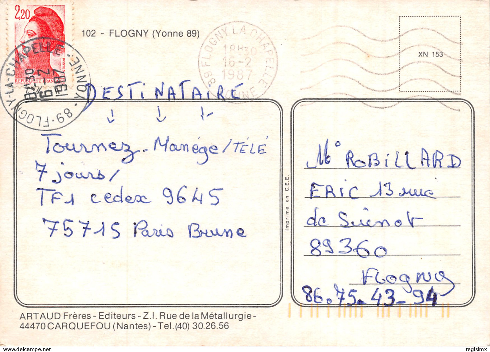 89-FLOGNY-N°349-A/0257 - Flogny La Chapelle