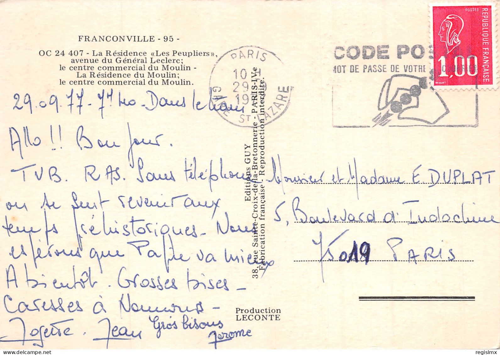 95-FRANCONVILLE-N°349-D/0163 - Franconville