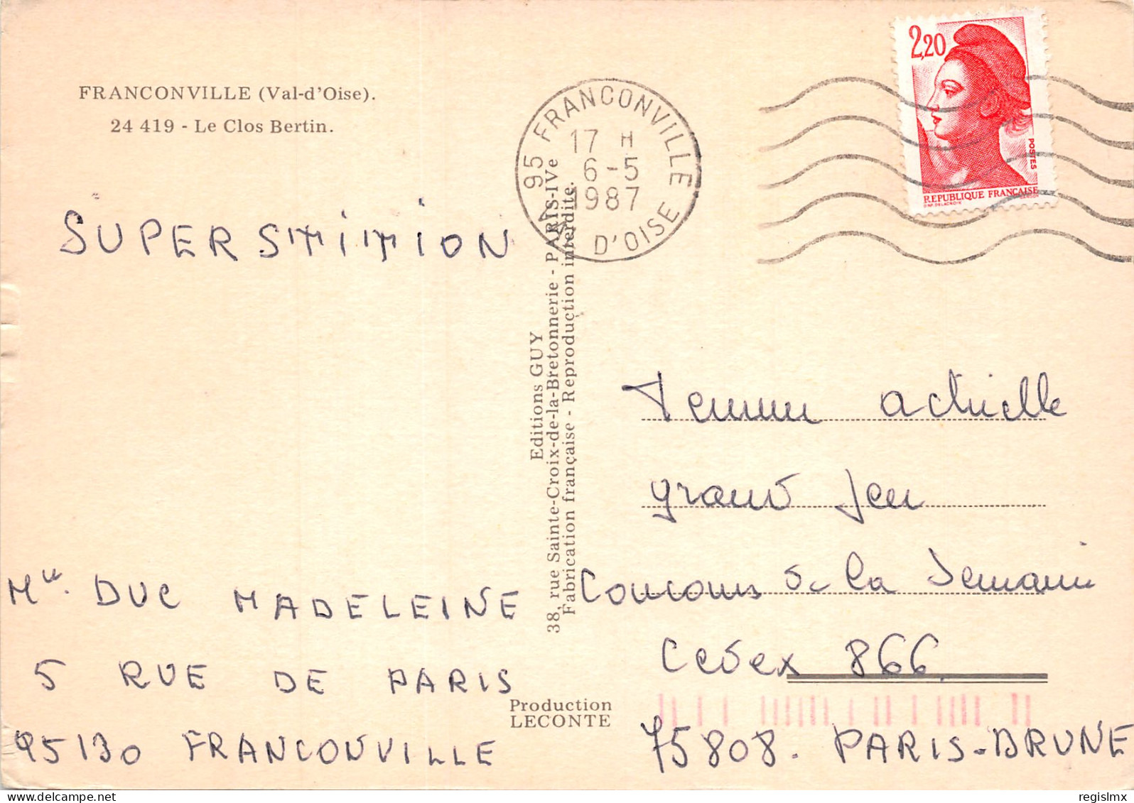 95-FRANCONVILLE-N°349-D/0175 - Franconville