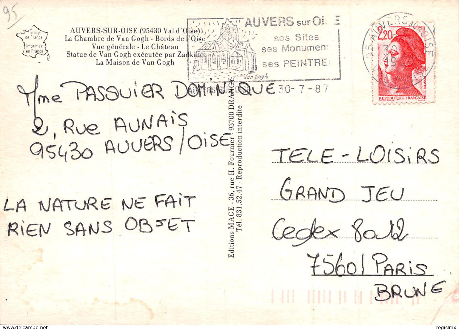 95-AUVERS SUR OISE-N°349-D/0111 - Auvers Sur Oise