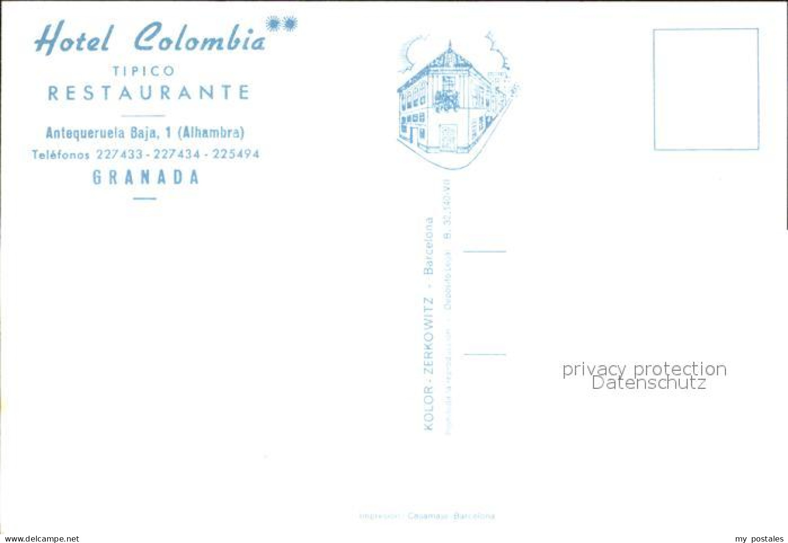 72494979 Granada Andalucia Hotel Colombia Restaurant Granada - Andere & Zonder Classificatie