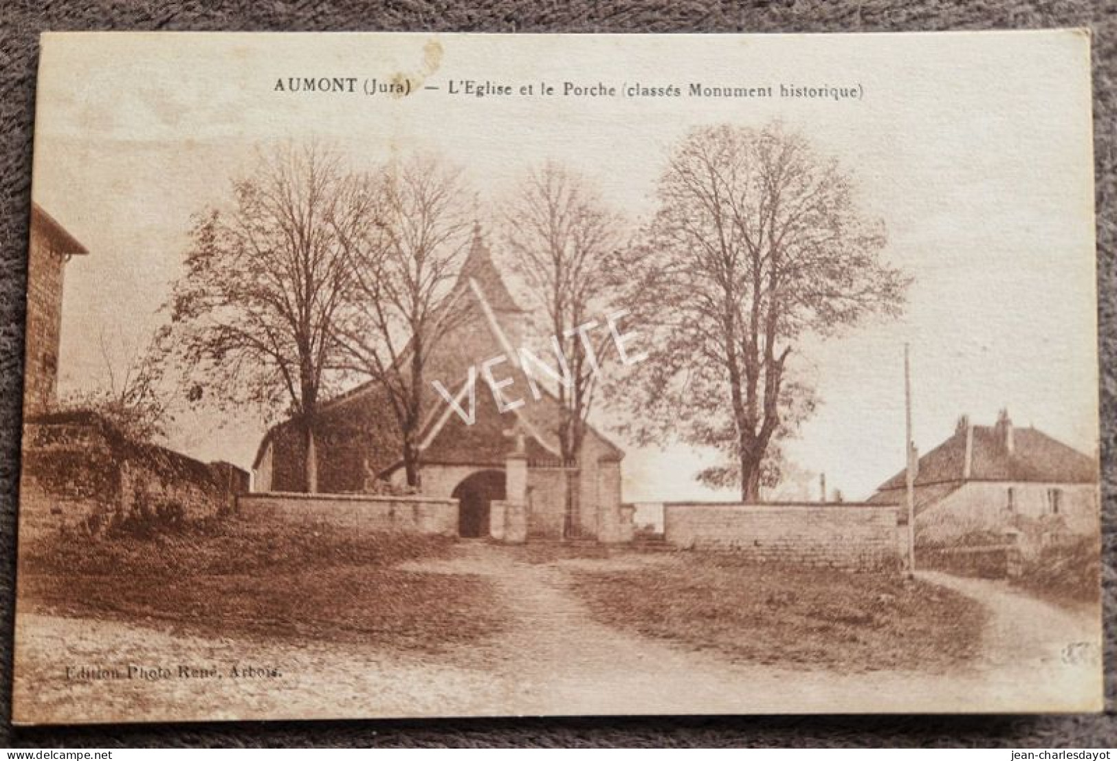 Carte Postale AUMONT : Eglise Et Porche - Andere & Zonder Classificatie