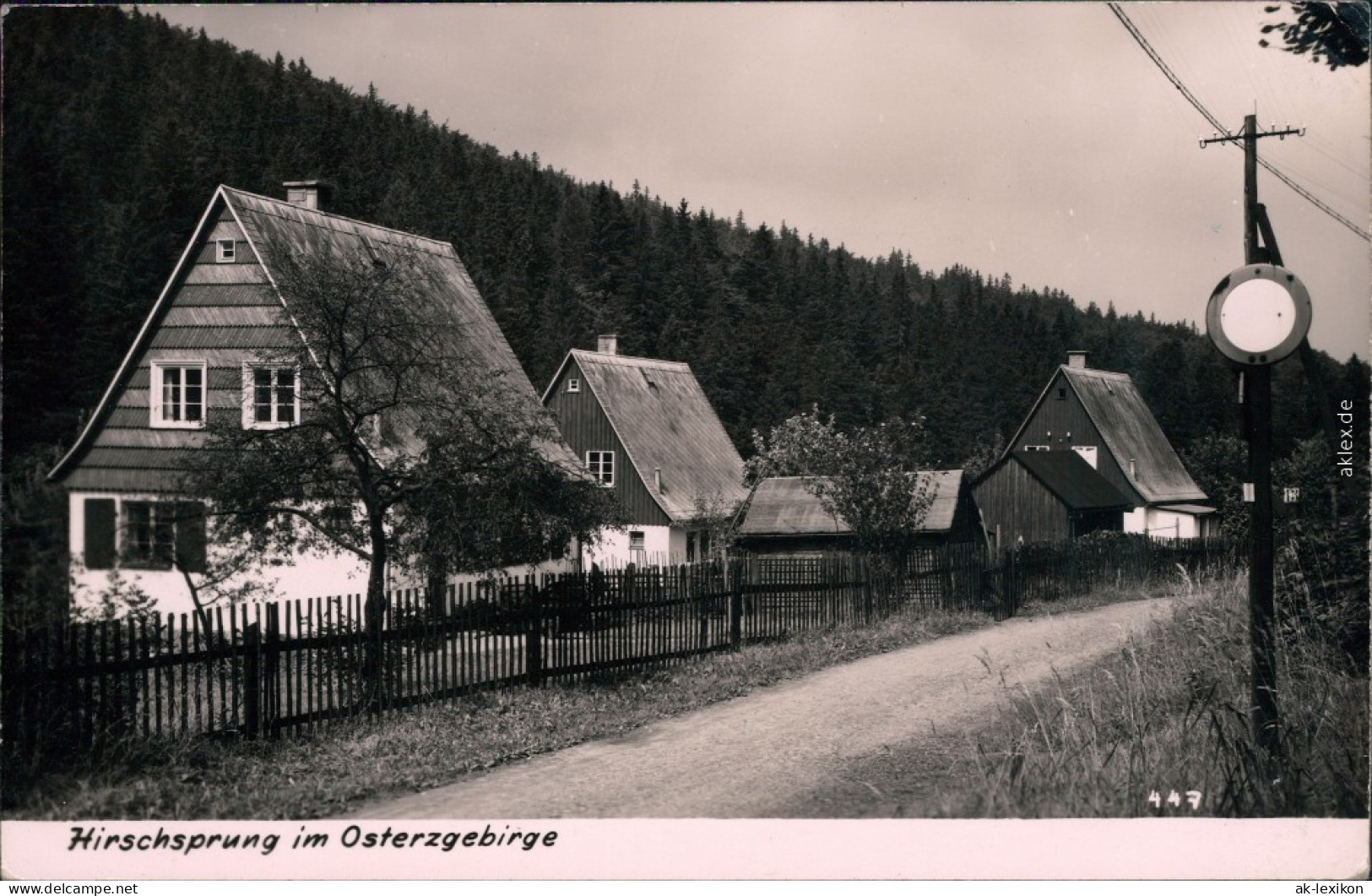 Ansichtskarte Hirschsprung-Altenberg (Erzgebirge) Fachwerkhäuser 1964 - Altenberg