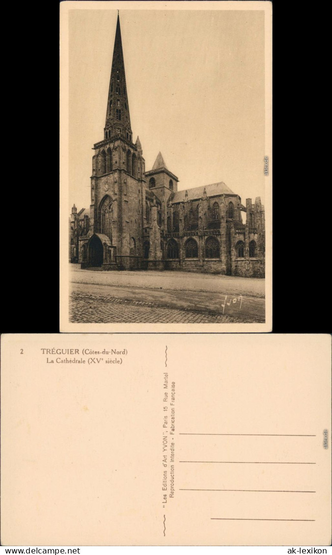 Ansichtskarte Tréguier Katherdrale Côtes-d’Armor 1926 - Other & Unclassified