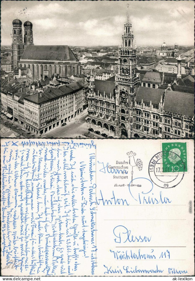 Ansichtskarte München Rathaus Und Frauenkirche 1961 - Muenchen