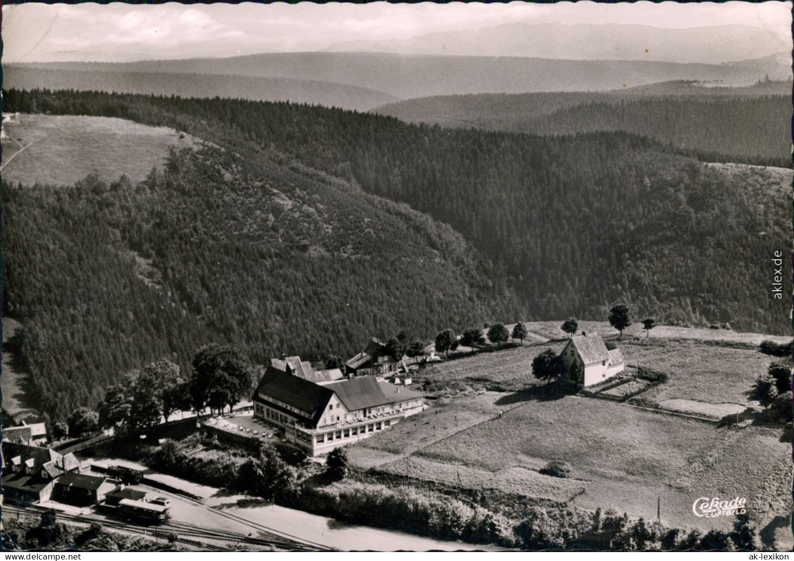 Ansichtskarte Altenau, Bergstadt Luftbild: Berghotel 1965 - Altenau