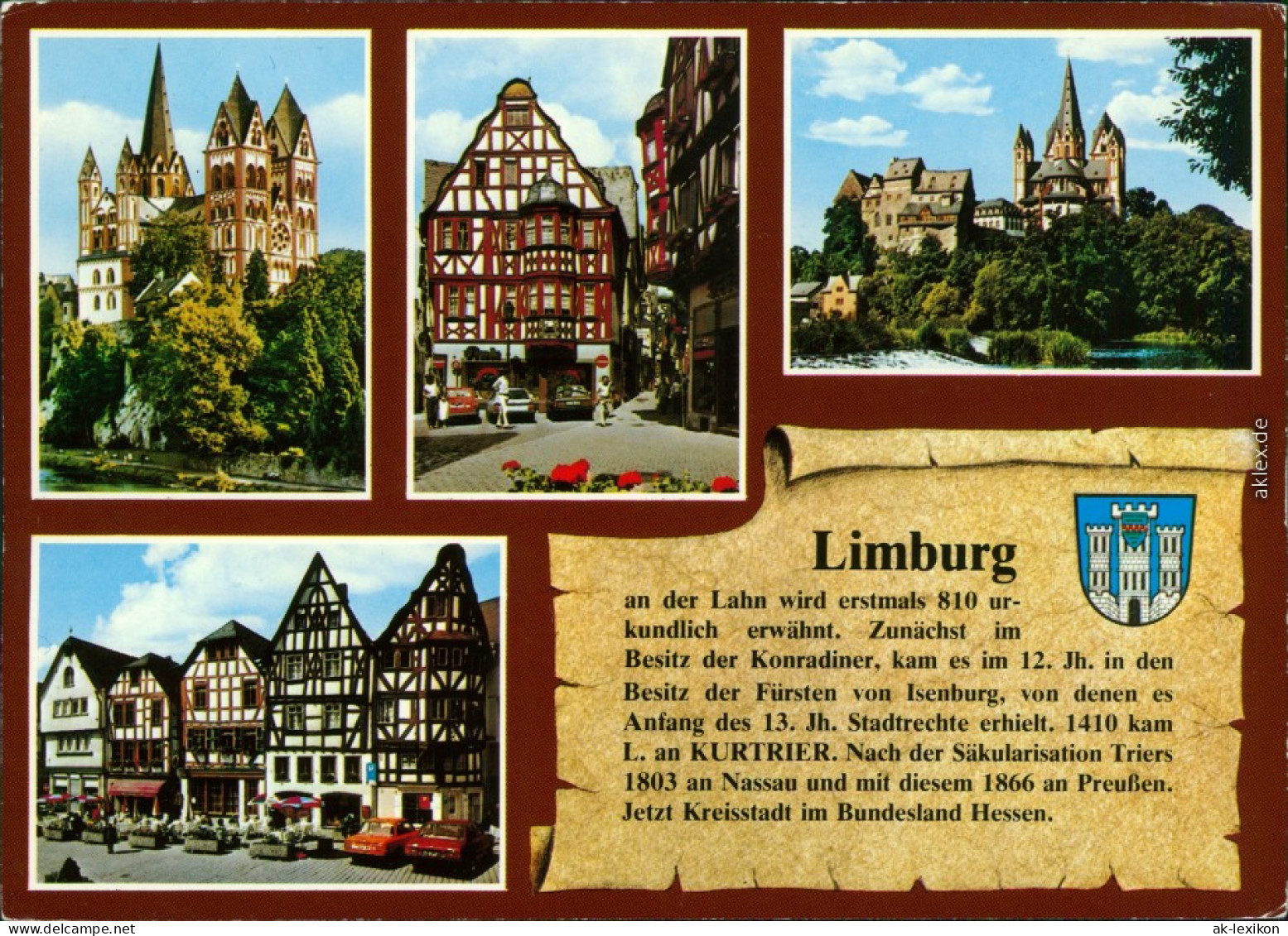 Ansichtskarte Limburg (Lahn) Schloss, Dom, Häuseransichten 1995 - Limburg