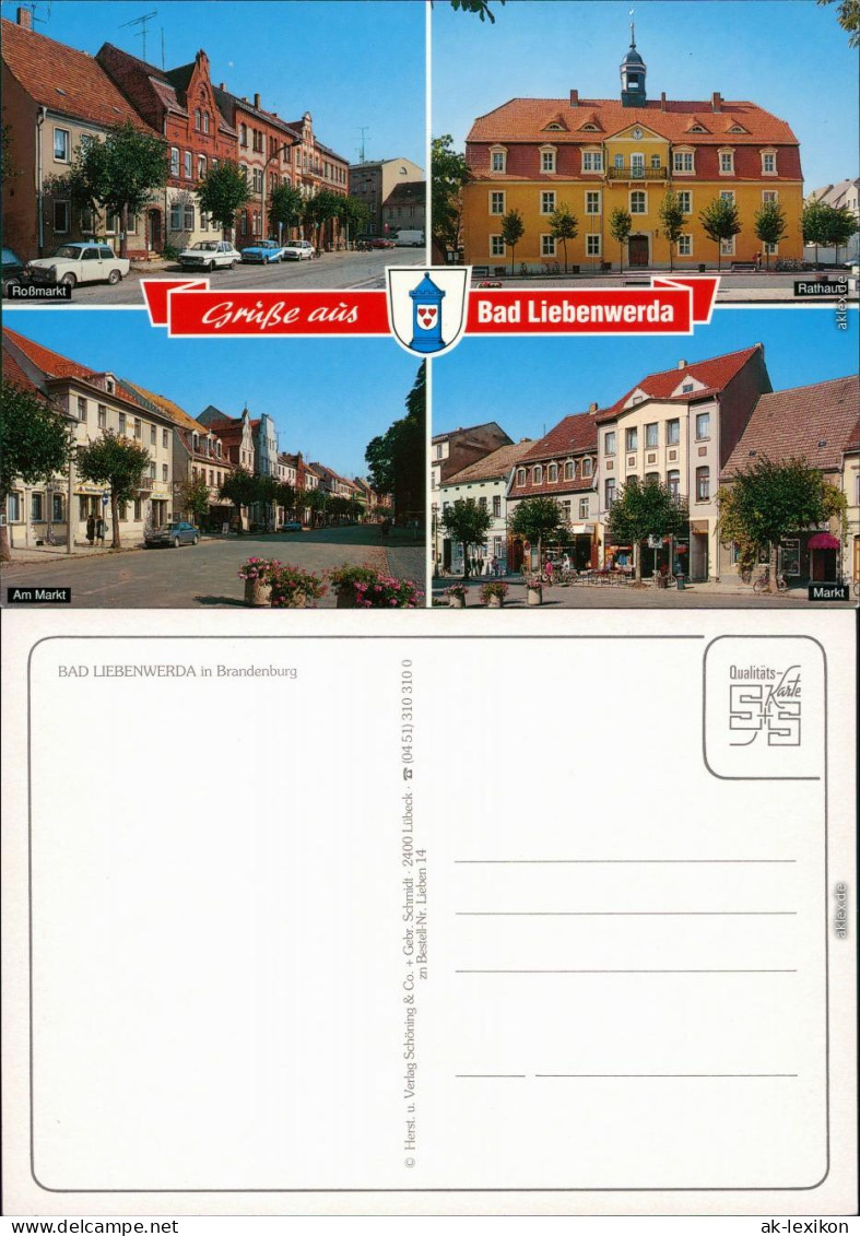 Ansichtskarte Bad Liebenwerda Roßmarkt, Rathaus, Markt 1995 - Bad Liebenwerda
