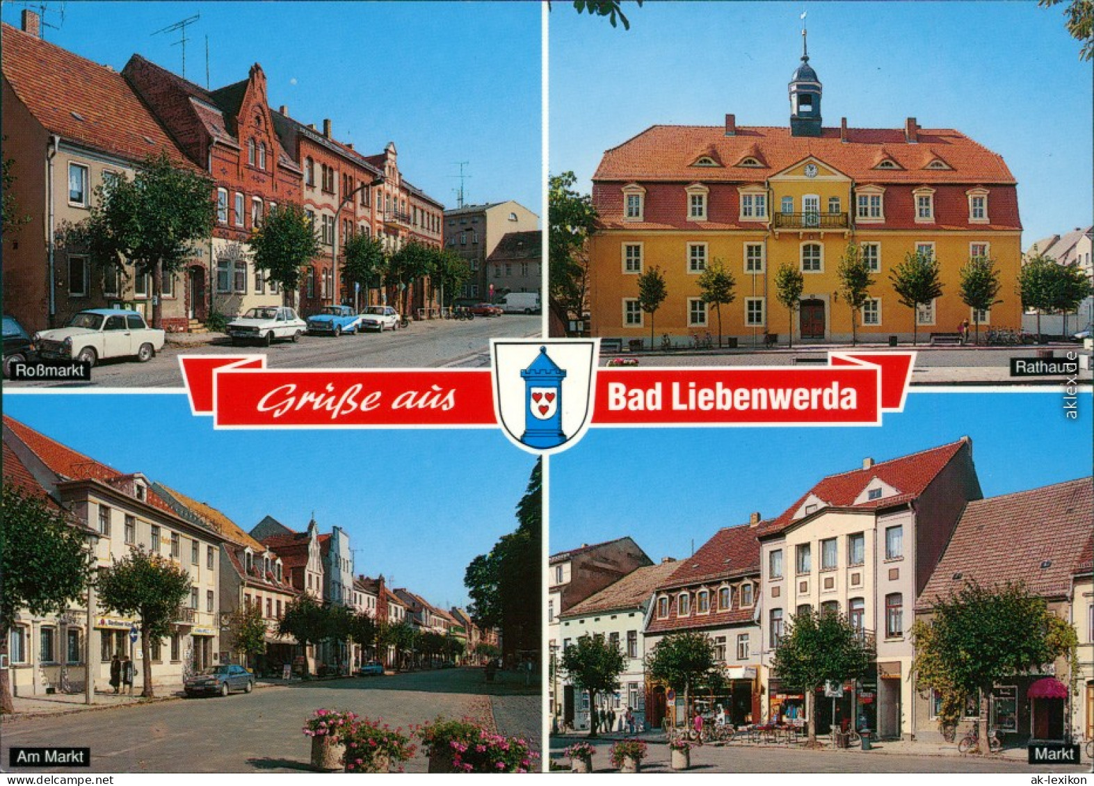 Ansichtskarte Bad Liebenwerda Roßmarkt, Rathaus, Markt 1995 - Bad Liebenwerda