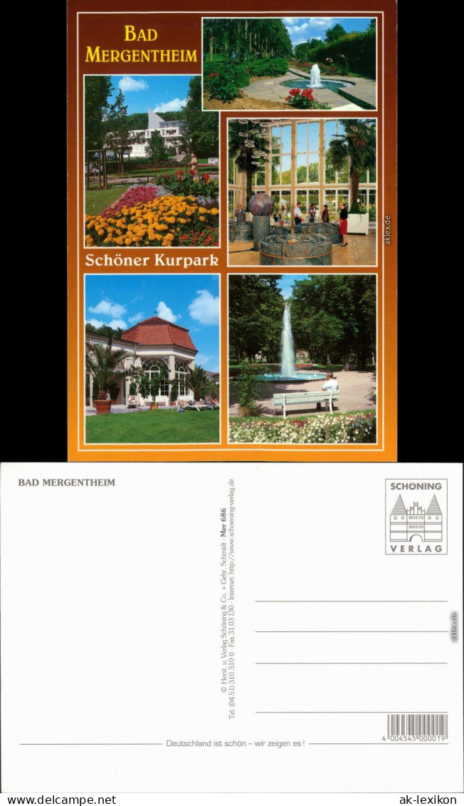Bad Mergentheim Schöner Kurpark: Trinkhalle, Springbrunnen, Blumenbeete 1995 - Bad Mergentheim