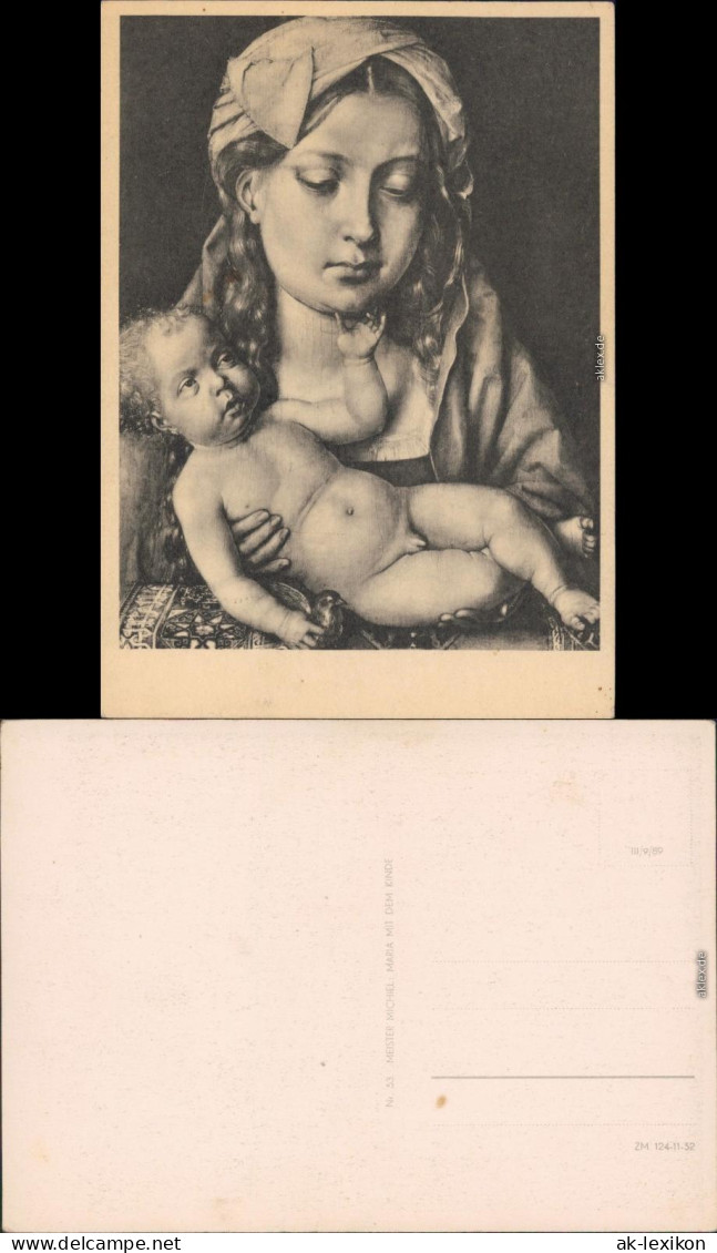 Ansichtskarte  Michelangelo Buonarroti - Maria Mit Dem Kinde 1960 - Peintures & Tableaux