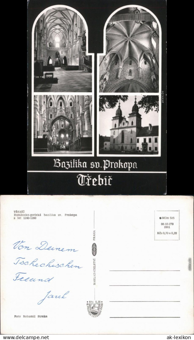 Ansichtskarte Trebitsch T&#345;ebí&#269; Bazilika Sv. Prokopa 1979 - Czech Republic