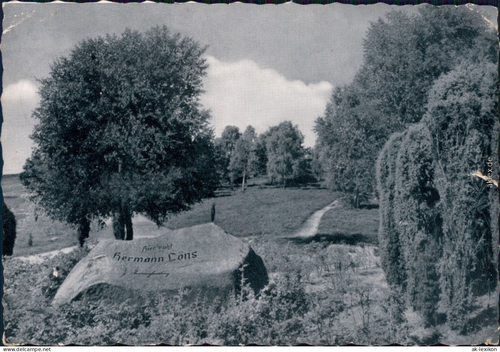 Ansichtskarte Lühneburger Heide Hermann Löns Grab 1956 - Lüneburger Heide