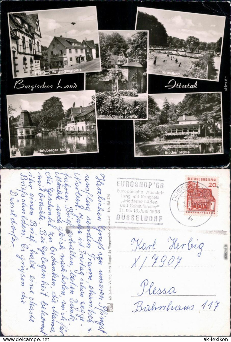 Solingen Bergisches Land Ittertal Tier Vergnügungspark, Mühle,  Strandbad 1966 - Solingen