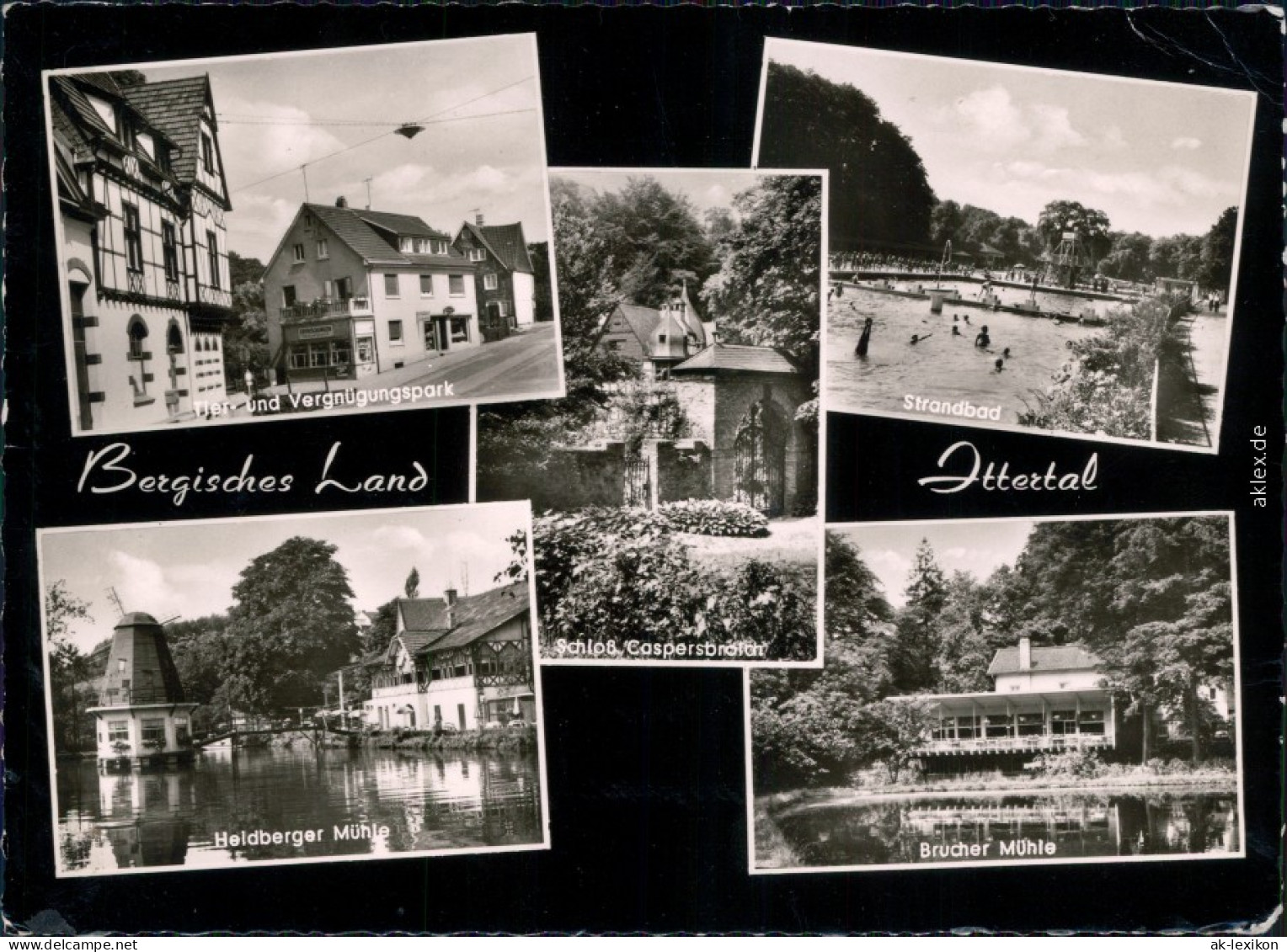 Solingen Bergisches Land Ittertal Tier Vergnügungspark, Mühle,  Strandbad 1966 - Solingen