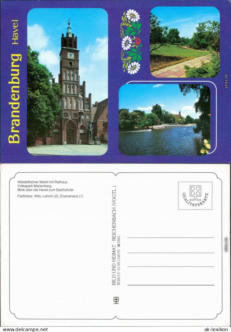 Brandenburg An Der Havel Rathaus, Volkspark Marienberg,  Havel Salzhofuher 1995 - Brandenburg